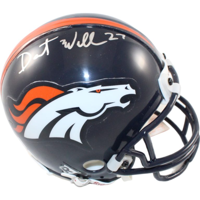 Darrent Williams Autographed Denver Broncos VSR4 Mini Helmet Beckett 44267