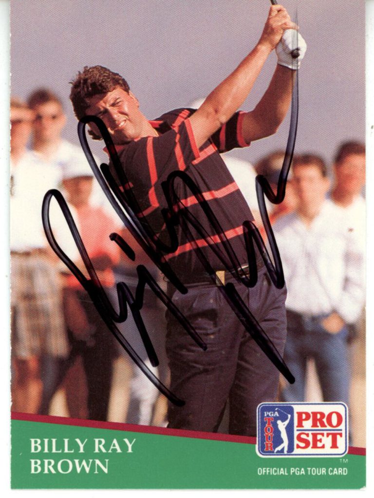 Billy Ray Brown Autographed 1991 Pro Set #157 Trading Card Beckett 44837