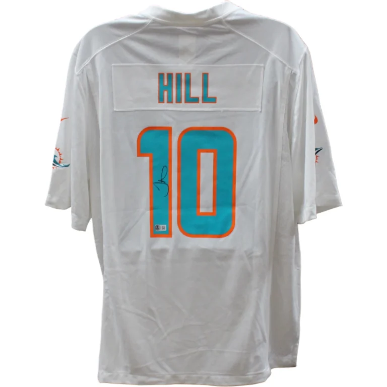 Tyreek Hill Autographed Miami Dolphins White Nike Jersey Beckett 44970