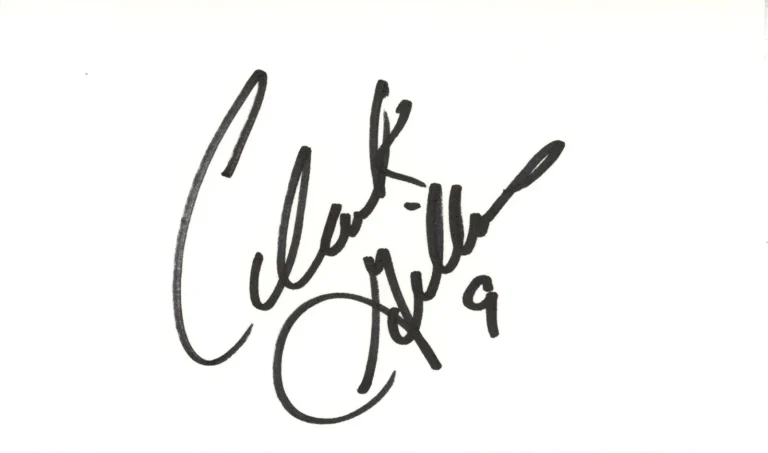 Clark Gillies Autographed New York Islanders Index Card Beckett 45318