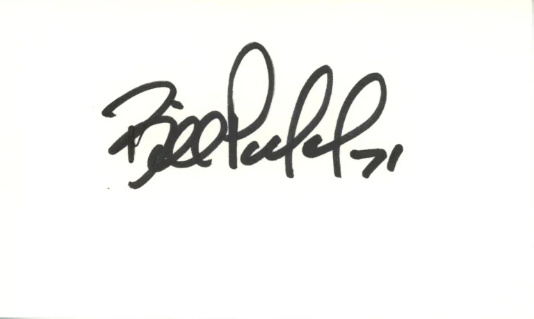 Bill Pickel Autographed/Signed Los Angeles Raiders Index Card BAS 45362