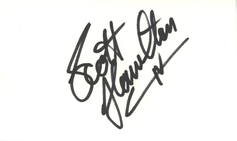 Scott Hamilton Autographed USA Figure Skating Index Card Beckett 45360