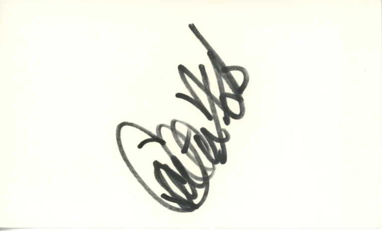 Carlton Fisk Autographed/Signed Boston Red Sox Index Card BAS 45376