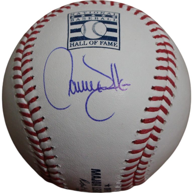 Larry Walker Autographed/Signed Colorado Rockies HOF OML Baseball TRI 47368