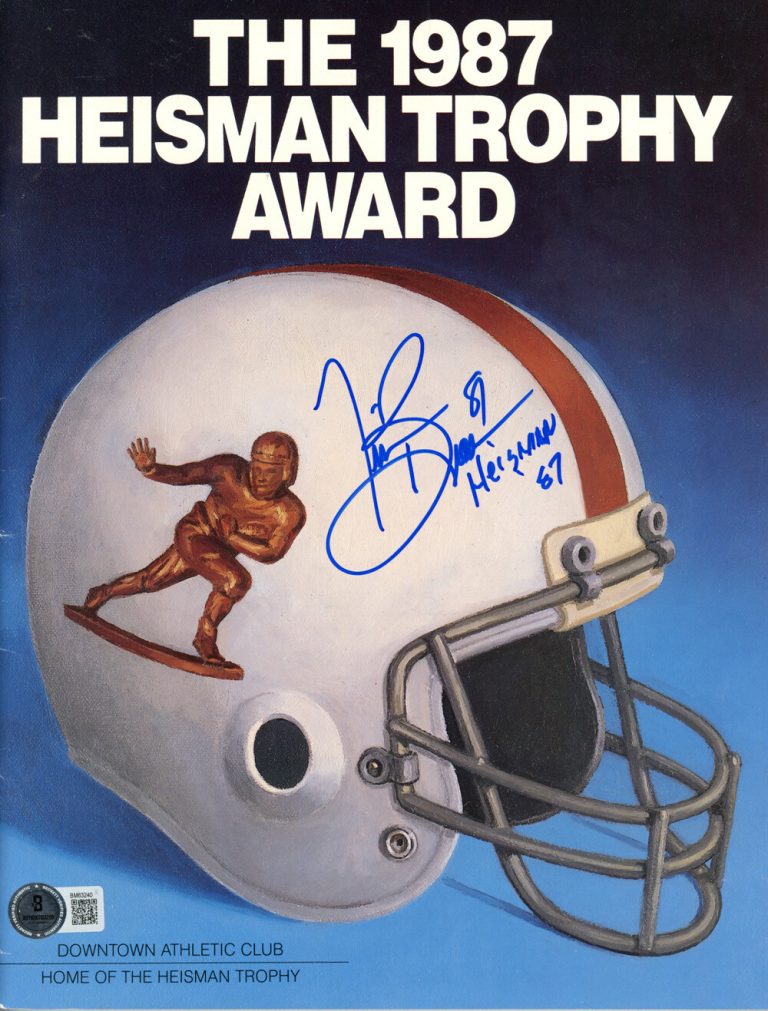 Tim Brown Signed 1987 Heisman Journal Magazine Heisman Beckett 47470