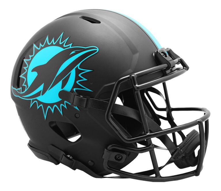 Miami Dolphins Full Size Authentic Eclipse Speed Helmet New In Box 26931