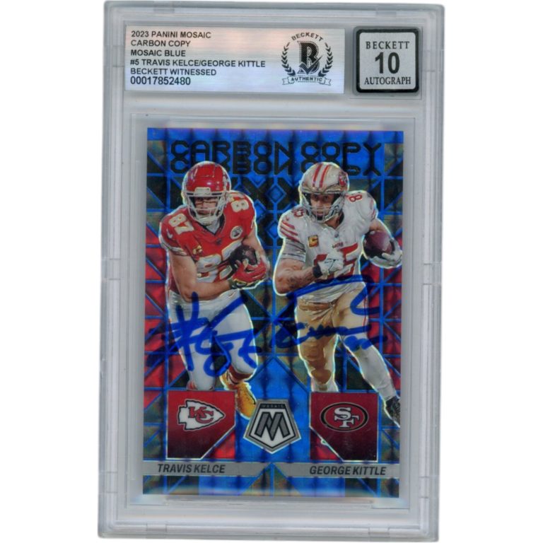 George Kittle Travis Kelce 23 Mosaic #CC-5 /99 Slab Trading Card Beckett 49080