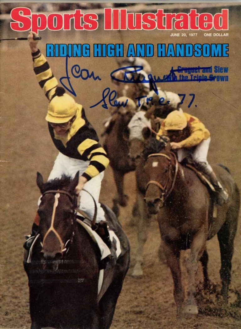 Jean Cruguet Signed Magazine Horse Racing Sports Illustrated 6/20/1977 BAS 50694