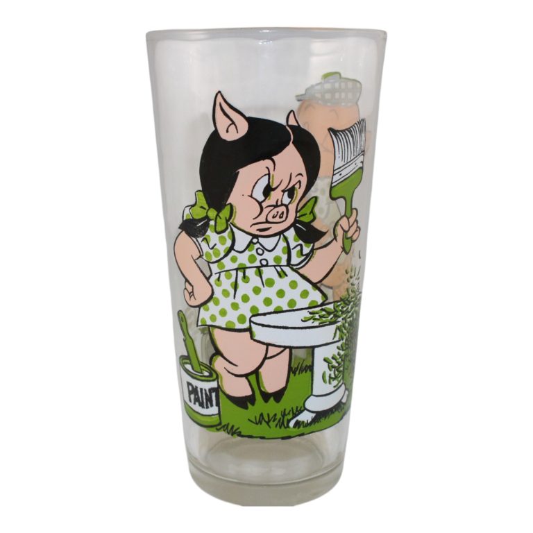 1976 Warner Bros Looney Tunes Pepsi Glass Petunia Pig & Porky Pig 51171
