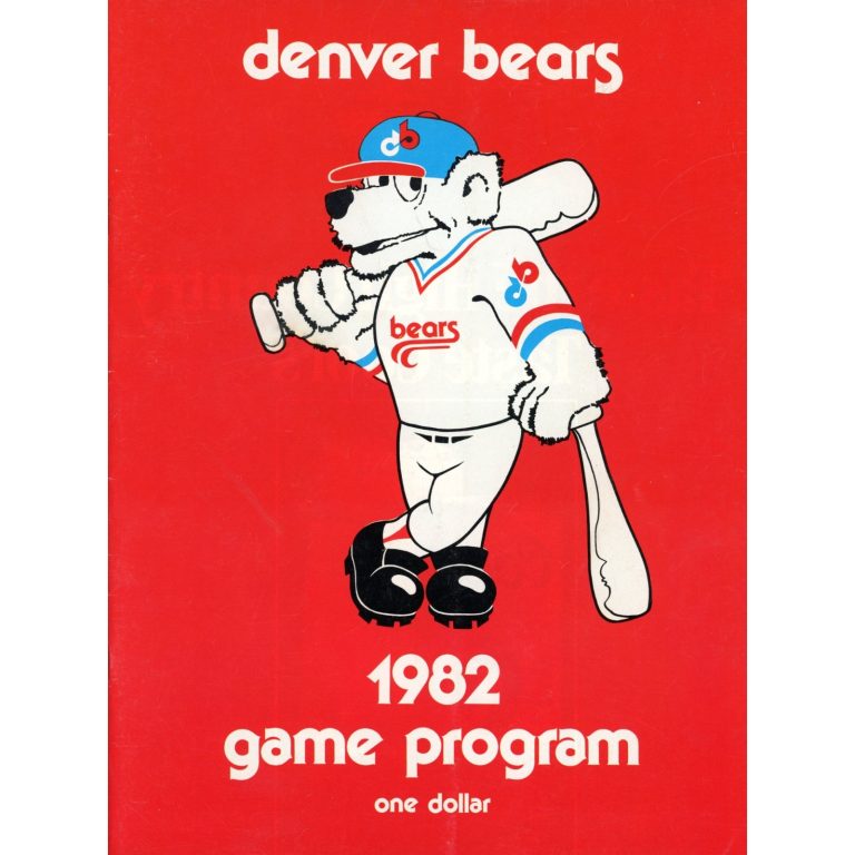 Denver Bears Official 1982 Game Program Magazine 51364