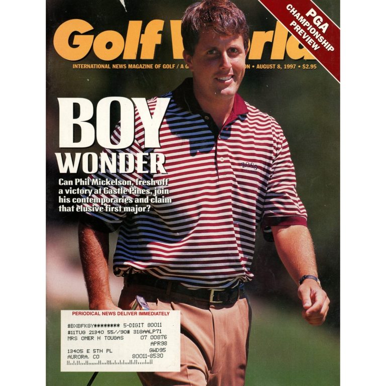 Phil Mickelson Golf World Magazine Boy Wonder 08/08/1997 51367