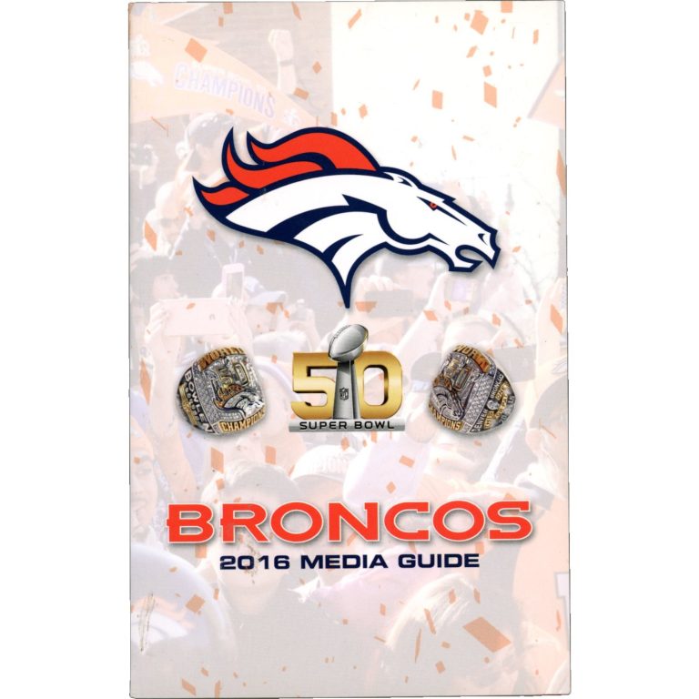 Denver Broncos Super Bowl 50 2016 Media Guide 51385