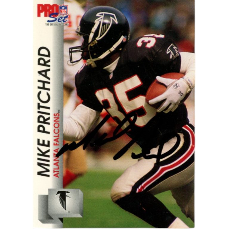 Mike Pritchard Autographed/Signed 1992 Pro Set #433 Trading Card Beckett 59212