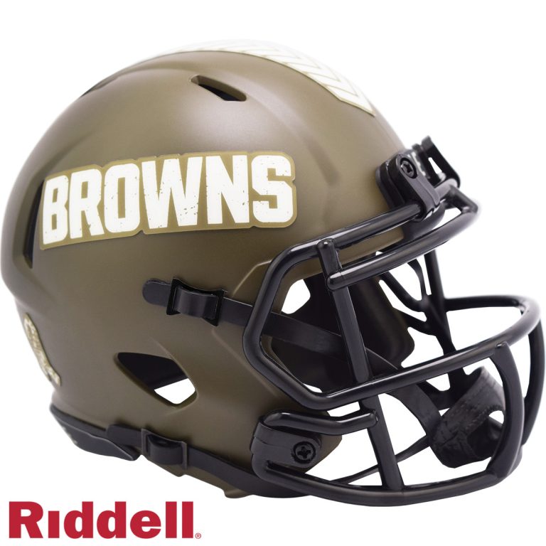 Cleveland Browns Riddell New In Box 2022 Salute to Service Mini Helmet 35135