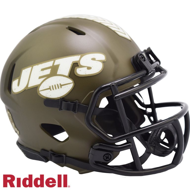 New York Jets Riddell New In Box 2022 Salute to Service Mini Helmet 35193