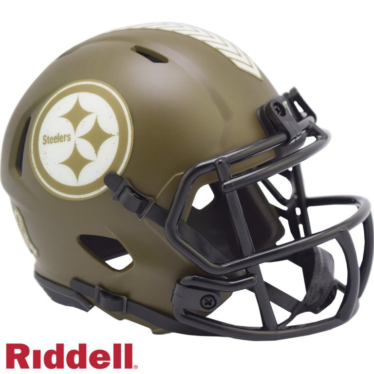 Pittsburgh Steelers Riddell New In Box 2022 Salute to Service Mini Helmet 35201