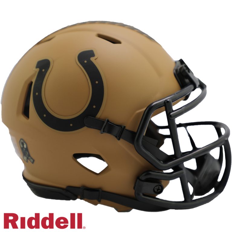 Indianapolis Colts Riddell New In Box 2023 Salute to Service Mini Helmet 41001