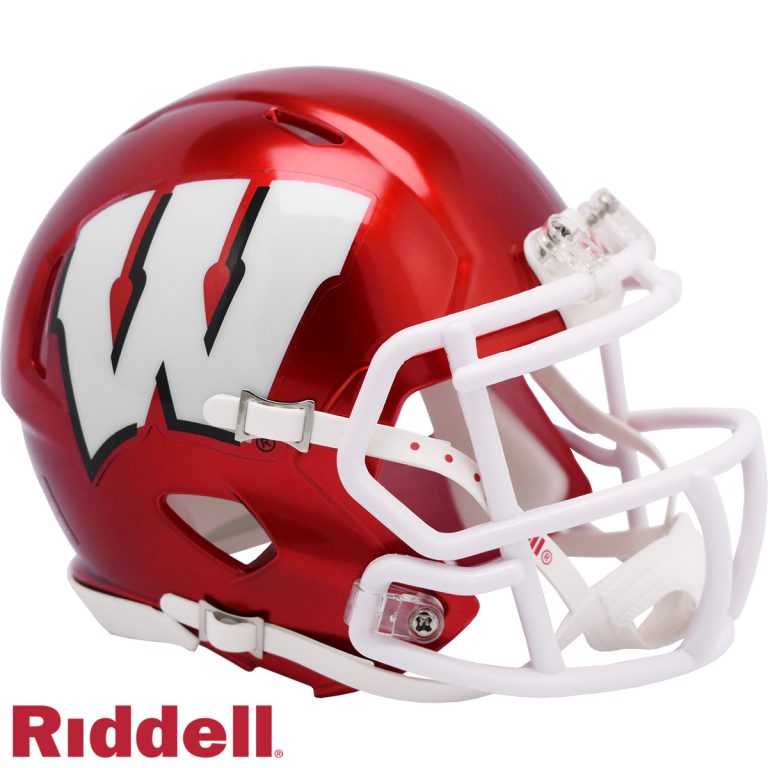 Wisconsin Badgers Flash Speed Mini Helmet Riddell New In Box 30753