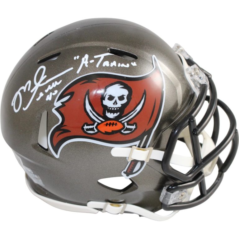 Mike Alstott Signed Tampa Bay Buccaneers TB Mini Helmet A Train Beckett 54117