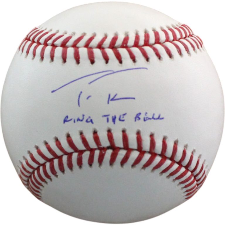 Trea Turner Autographed Philadelphia Phillies OML Baseball Insc. Fanatics 54547