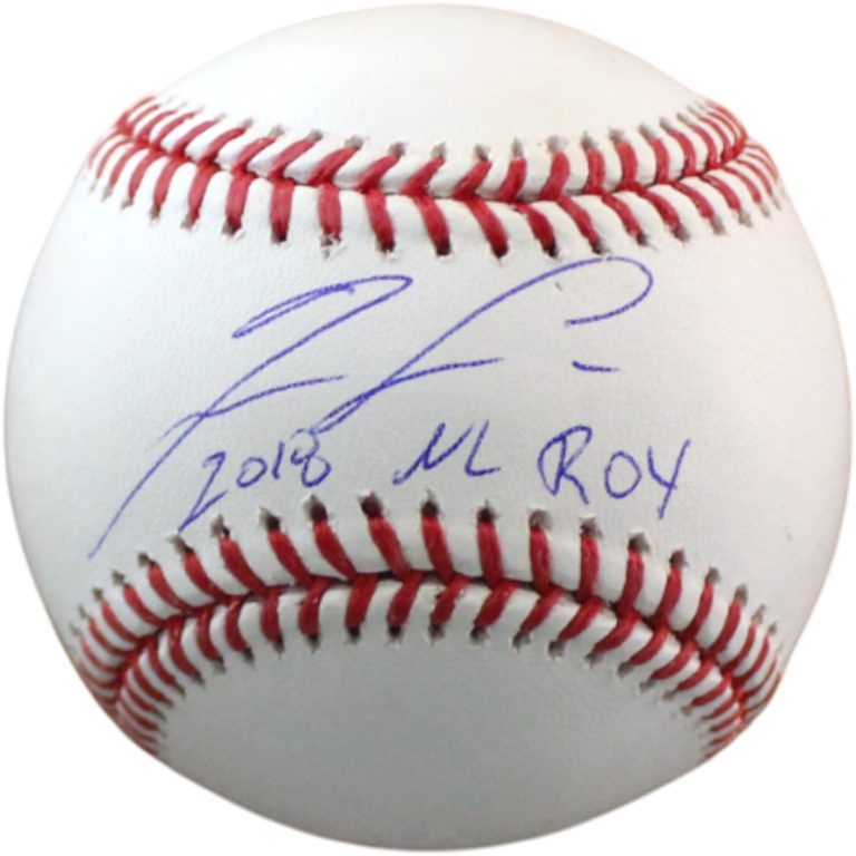 Ronald Acuna Autographed Atlanta Braves OML Baseball NL ROY Fanatics 54542
