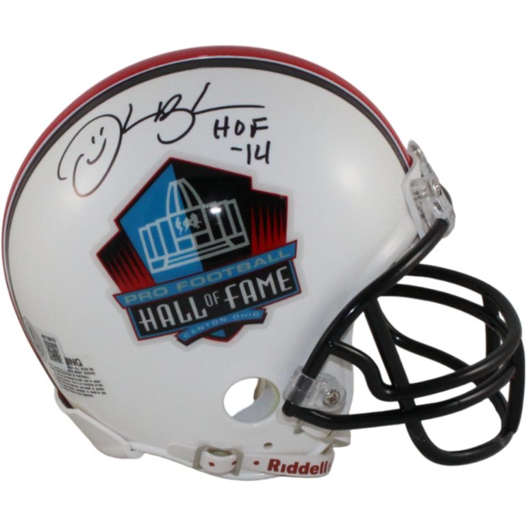 Derrick Brooks Autographed/Signed VSR4 Hall of Fame Mini Helmet Beckett 54749