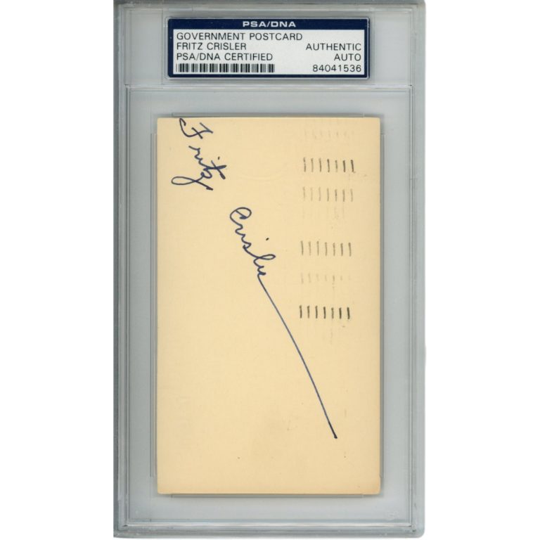 Fritz Crisler Autographed Michigan Wolverines Postcard PSA Slabbed 54797