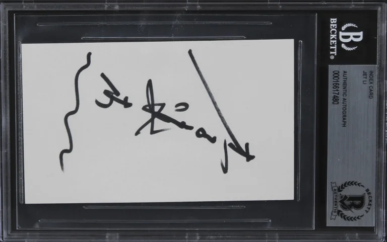 Jet Li Romeo Must Die Authentic Signed 3x5 Index Card Autographed BAS Slabbed