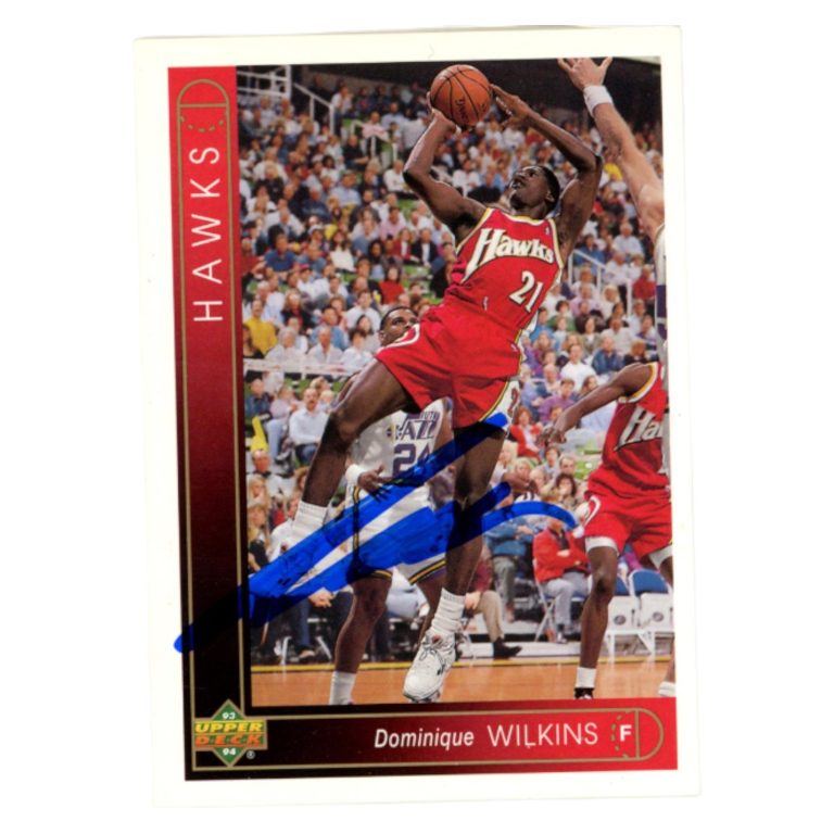 Dominique Wilkins Autographed 1993 Upper Deck #290 Trading Card Beckett 54188