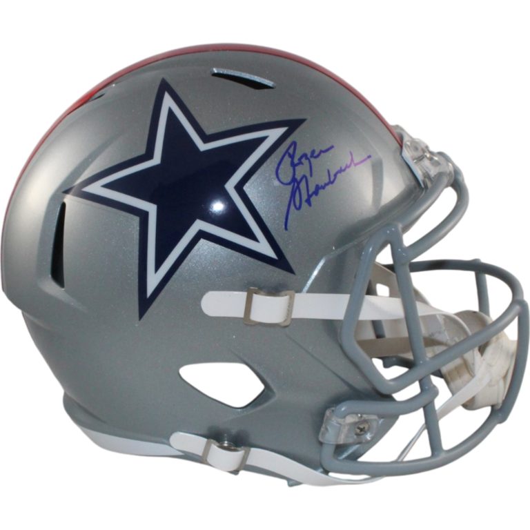 Roger Staubach Autographed Dallas Cowboys F/S TB Helmet Beckett Witness 55147
