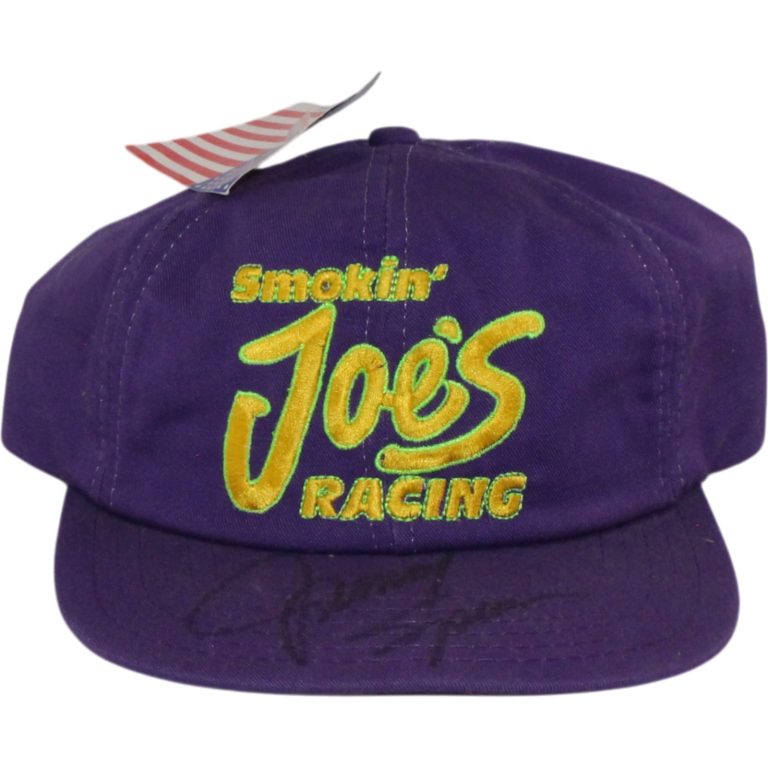 Johnny Benson Autographed Smokin' Joe Racing Snapback Hat Beckett 54993