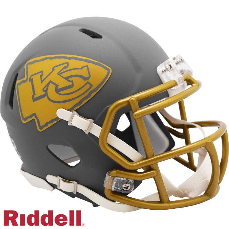 Kansas City Chiefs Slate Riddell Mini Helmet New In Box 42132