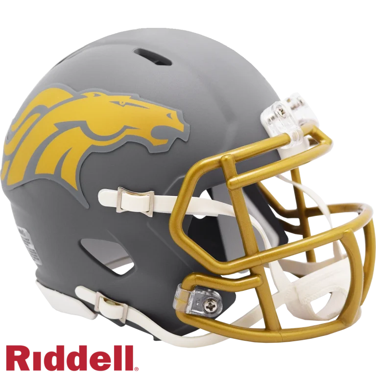 Denver Broncos Slate Riddell Mini Helmet New In Box 42123