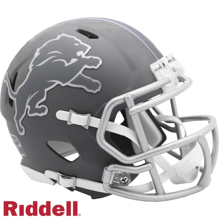 Detroit Lions Slate Riddell Mini Helmet New In Box 42124