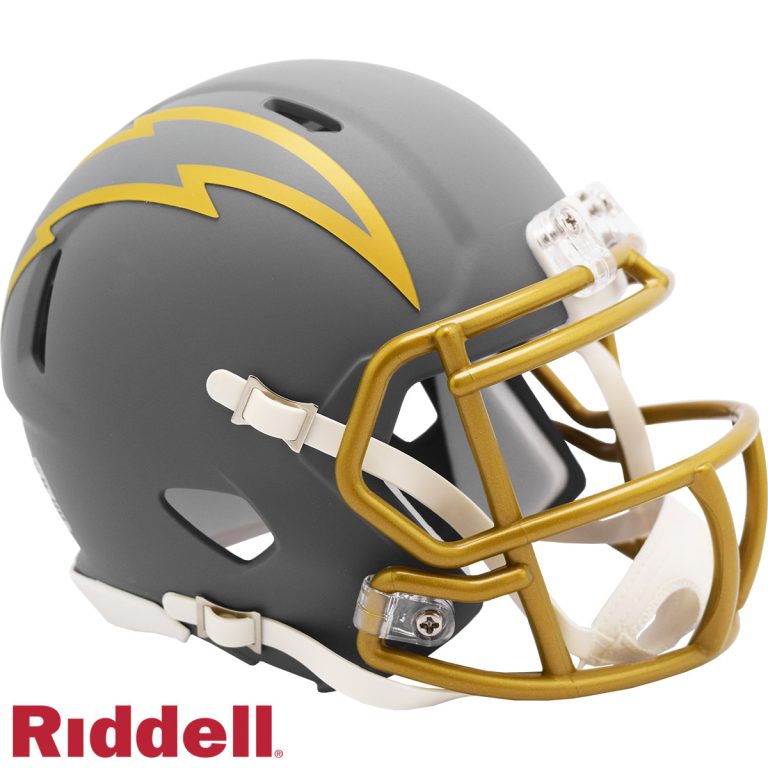 Los Angeles Chargers Slate Riddell Mini Helmet New In Box 47499