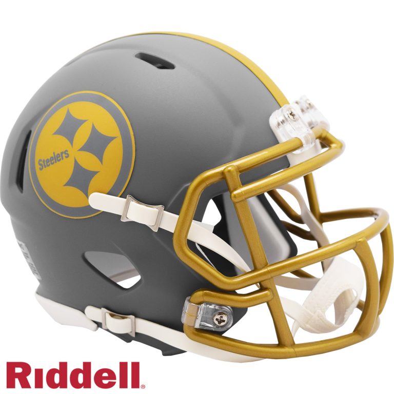 Pittsburgh Steelers Slate Riddell Mini Helmet New In Box 42142