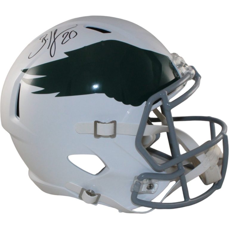 Brian Dawkins Autographed Philadelphia Eagles F/S TB Helmet Beckett WIT 55629
