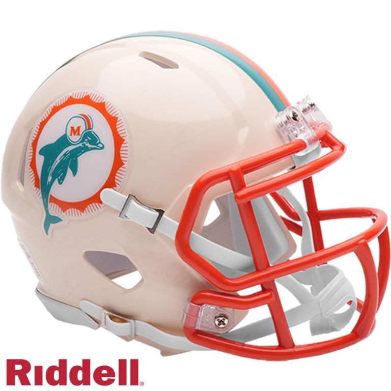 Miami Dolphins Retro Riddell Mini Helmet New In Box 55590