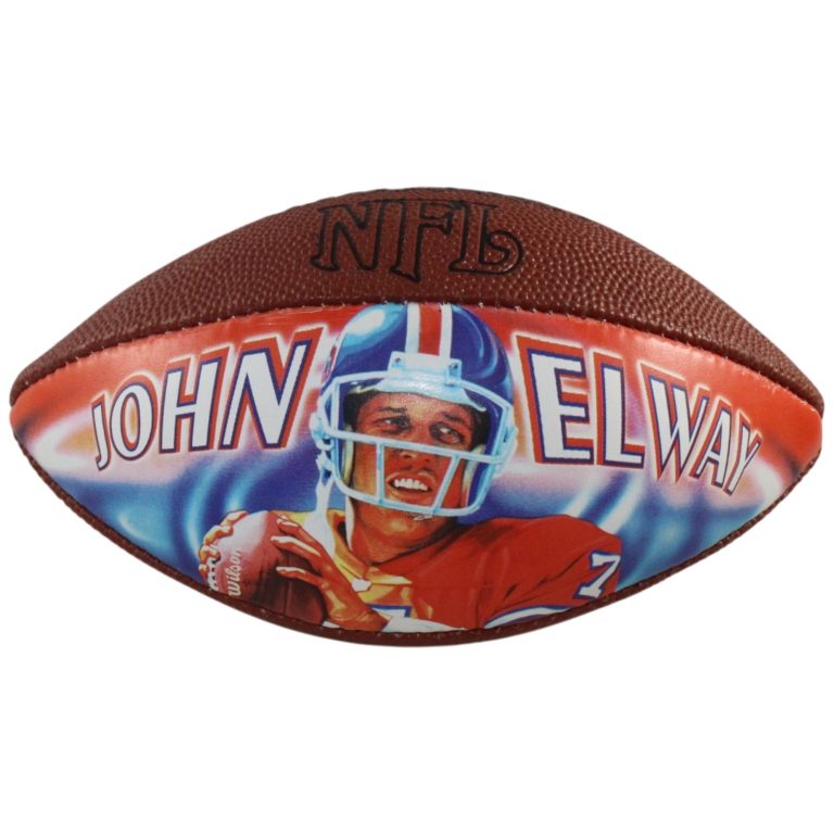 John Elway Denver Broncos 1995 Picture Panel Wilson Logo Football 55743