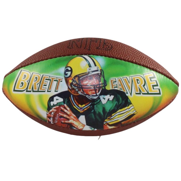 Brett Favre Green Bay Packers 1995 Picture Panels Wilson Logo Football 55744
