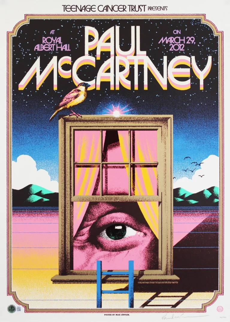 Paul McCartney Signed 16.5x23.5 Lithograph Limited Edition #70/100 BAS #AE64540