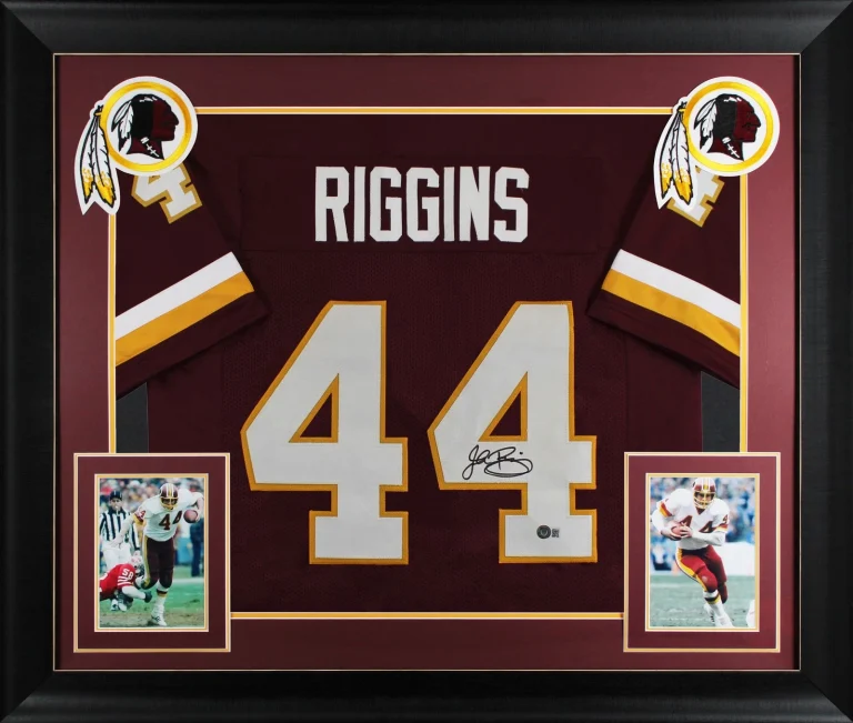 John Riggins Authentic Signed Maroon Pro Style Framed Jersey BAS Witnessed