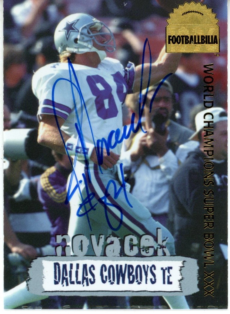 Jay Novacek Autographed Dallas Cowboys 1996 Collector's Edge #DCA-21 Card 55983
