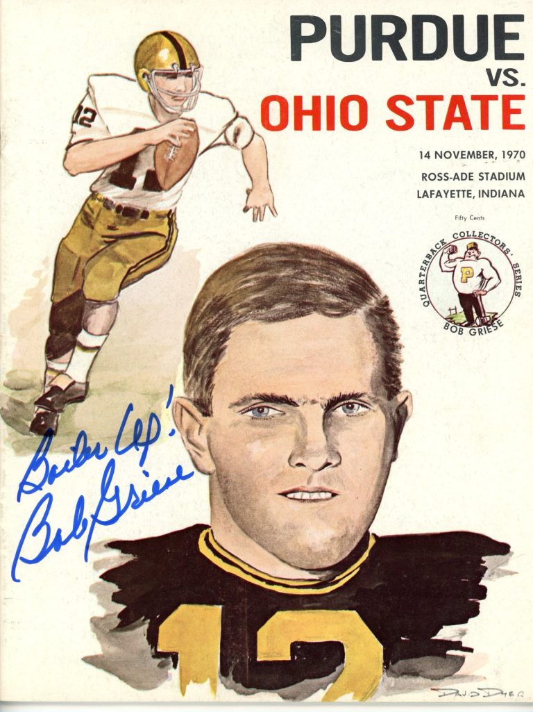 Bob Griese Autographed Purdue Boilermakers 11/14/70 Magazine Boiler Up JSA 55990