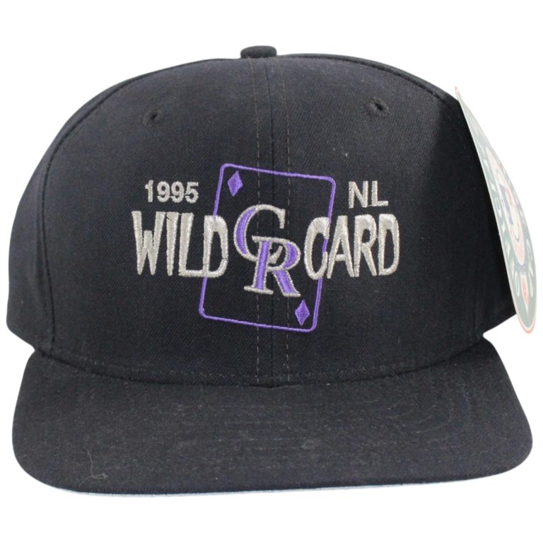 Colorado Rockies 1995 Wild Card Black Clubhouse Cap Snapback Hat 56010