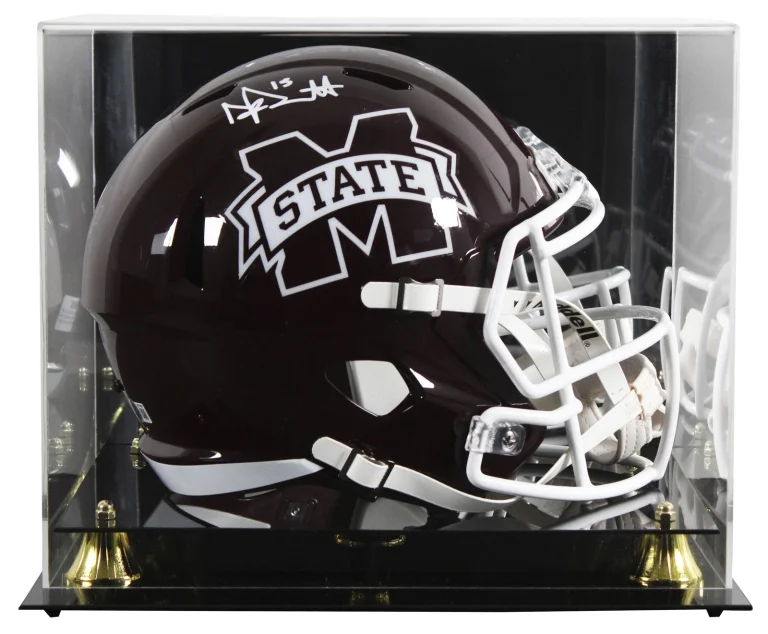 Mississippi State Dak Prescott Signed Full Size Speed Rep Helmet W/ Case BAS Wit