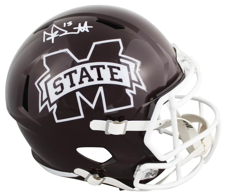 Mississippi State Dak Prescott Signed Full Size Speed Rep Helmet BAS Witnessed