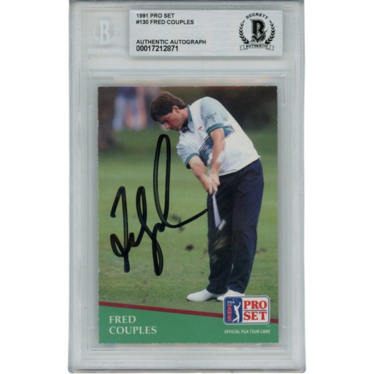 Fred Couples Autographed PGA 1991 Pro Set #130 Trading Card Slab Beckett 56119