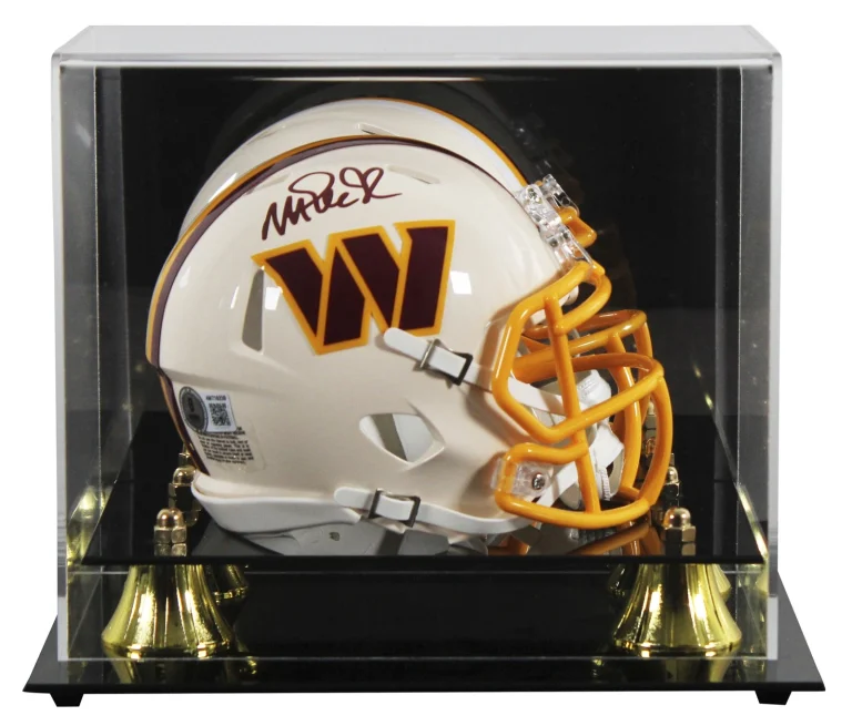 Commanders Magic Johnson Signed Retro Speed Mini Helmet W/ Case BAS Witnessed
