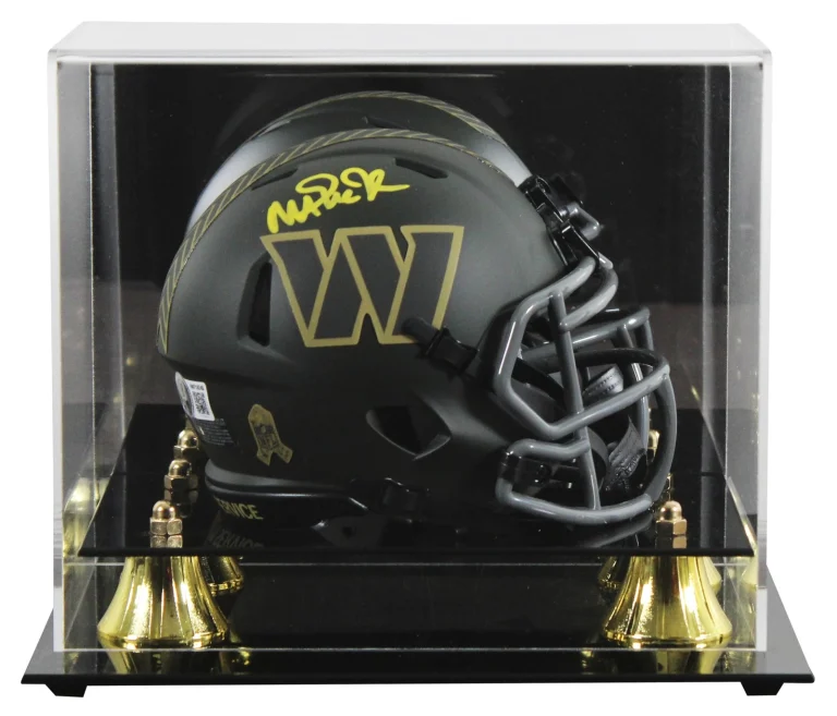Commanders Magic Johnson Signed STS IV Speed Mini Helmet W/ Case BAS Witnessed